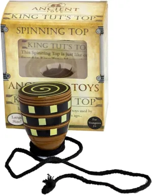 – Wooden Spinning Top - King TUT’s Top - Perfect Way to Introduce History with Toys Used by Children Thousands of Years Ago. Packaged in Attractive Gift Box with Spinning String!