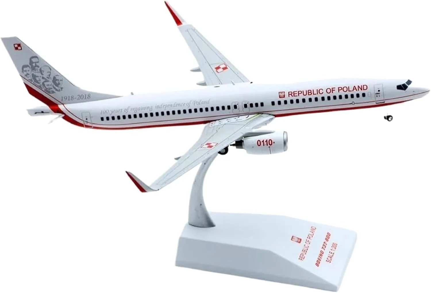 1 200 Alloy Collectible Plane for LH2245 RZECZPOSPOLITA Polska Boeing B737-800 Diecast Aircraft Model Miniatures Set