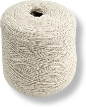 100% Baby Alpaca Yarn for Knitting & Crocheting - 1 Yarn Cone of Premium Yarn DK - Lightweight, Hypoallergenic & Thermal Peru Made - Ideal for Delicate Projects (Natural White - N010)