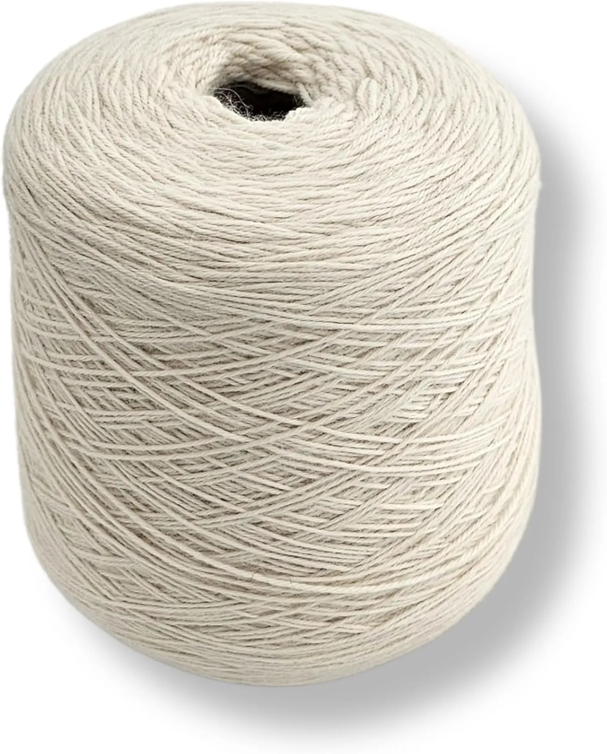 100% Baby Alpaca Yarn for Knitting & Crocheting - 1 Yarn Cone of Premium Yarn DK - Lightweight, Hypoallergenic & Thermal Peru Made - Ideal for Delicate Projects (Natural White - N010)