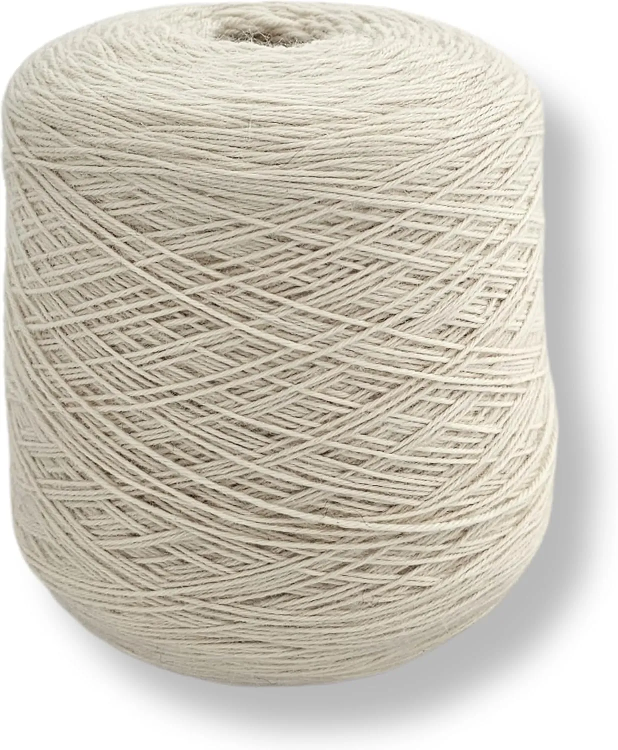 100% Baby Alpaca Yarn for Knitting & Crocheting - 1 Yarn Cone of Premium Yarn DK - Lightweight, Hypoallergenic & Thermal Peru Made - Ideal for Delicate Projects (Natural White - N010)
