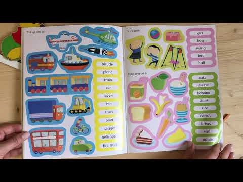 100 First English Words Sticker Book - Paperback