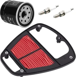 11013-0015 Air Filter Oil Filter for Kawasaki VN900 Vulcan 900 Classic Custom 2006-2023 / VN900 Vulcan 900 Classic LT 2006-2023 / VN900 Classic SE Special Edition 2011-2014，with Spark Plug