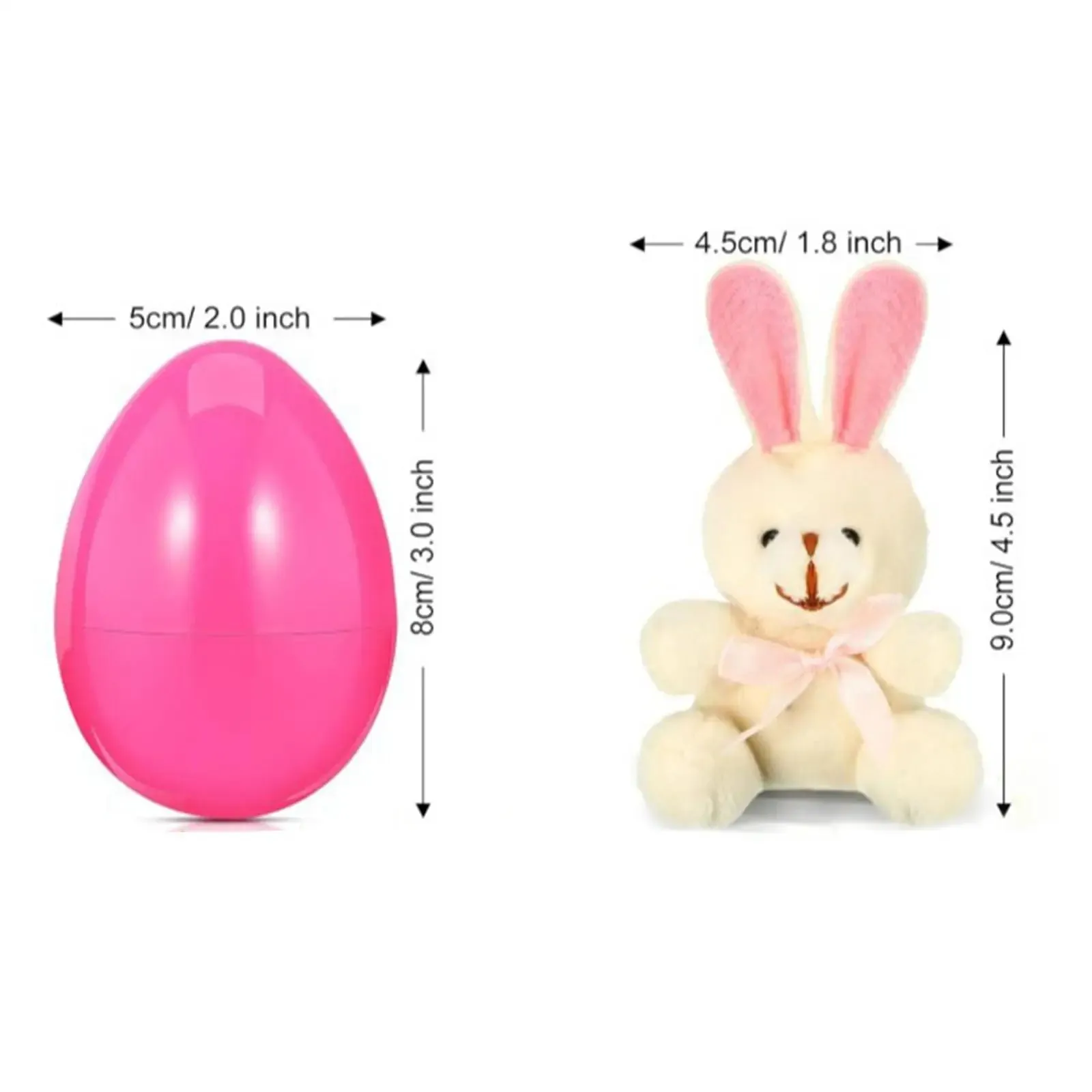 12Pcs Prefilled Easter Eggs with Plush
