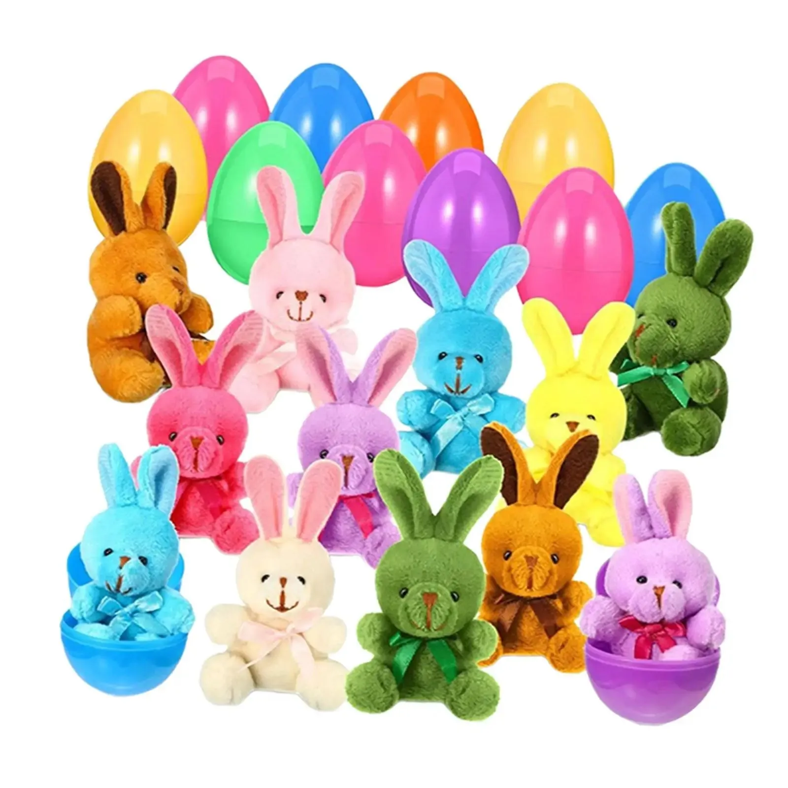 12Pcs Prefilled Easter Eggs with Plush