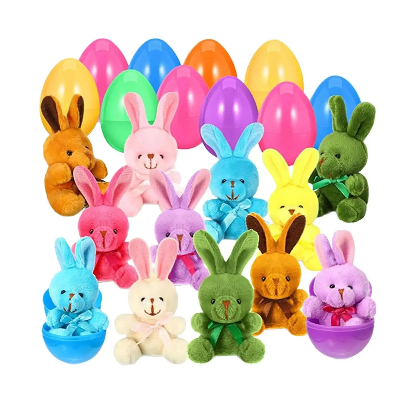 12Pcs Prefilled Easter Eggs with Plush