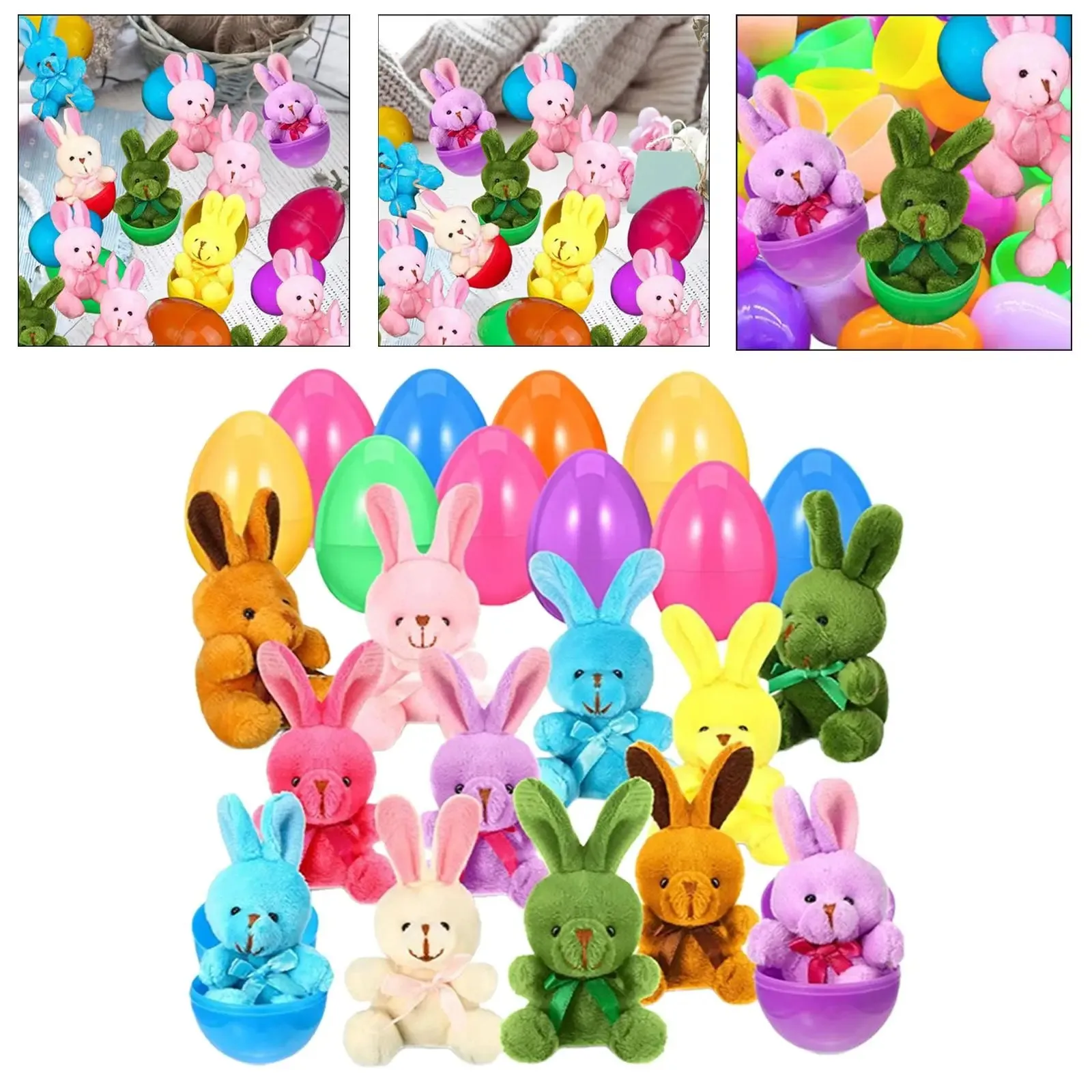 12Pcs Prefilled Easter Eggs with Plush