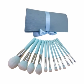12pcs Makeup Brush Set Oval Blending Brush Full Function Rich Hair Volume Skin-friendly Frost Handle