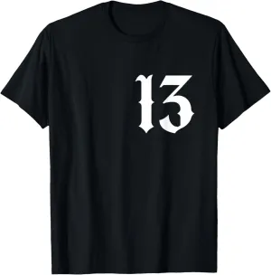 13 T-Shirt, Lucky Number 13, 13 Mobile Phone Case, Hoodie Number 13 T-Shirt