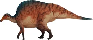 1:35 Scale Ouranosaurus Figure Cretaceous Iguanodontidae PVC Animal Model Collection Dinosaur Set Realistic Wonderful Decoration Gift for Adult (Orange)