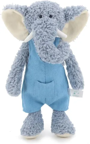 13" Soft Blue Elephant Stuffed Animals for Boys and Girls,Cuddly Knitted Dressed Stuffed Elephant Plush Toys for Newborn Babies and Kids,Great Gifts on Birthday,Christmas,Machine Washable