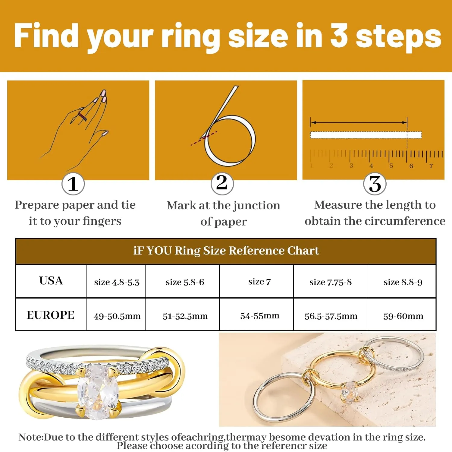 14k Gold Silver Plated Stackable Rings for Women Minimalist Moissanite Cubic Zirconia Dainty Mixed Metal Two Tone Gemstone Stacked Diamond Rings Set Non Tarnish Statement Knuckle Jewelry