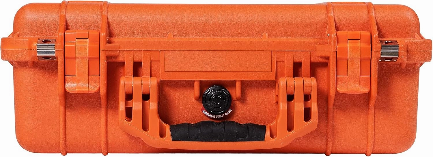 1500 Waterproof Camera Case, IP67 Rated, 40L Capacity, Made in Germany, with Customisable Foam Inlay, Orange