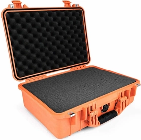 1500 Waterproof Camera Case, IP67 Rated, 40L Capacity, Made in Germany, with Customisable Foam Inlay, Orange