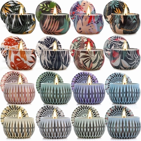 16 Pack Citronella Candles Outdoor, Scented Citronella Candles Set with Fresh Citronella Oil and Natural Soy Wax for Camping, Garden, Patio, Yard, Balcony