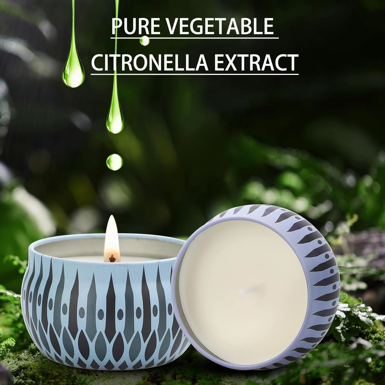 16 Pack Citronella Candles Outdoor, Scented Citronella Candles Set with Fresh Citronella Oil and Natural Soy Wax for Camping, Garden, Patio, Yard, Balcony