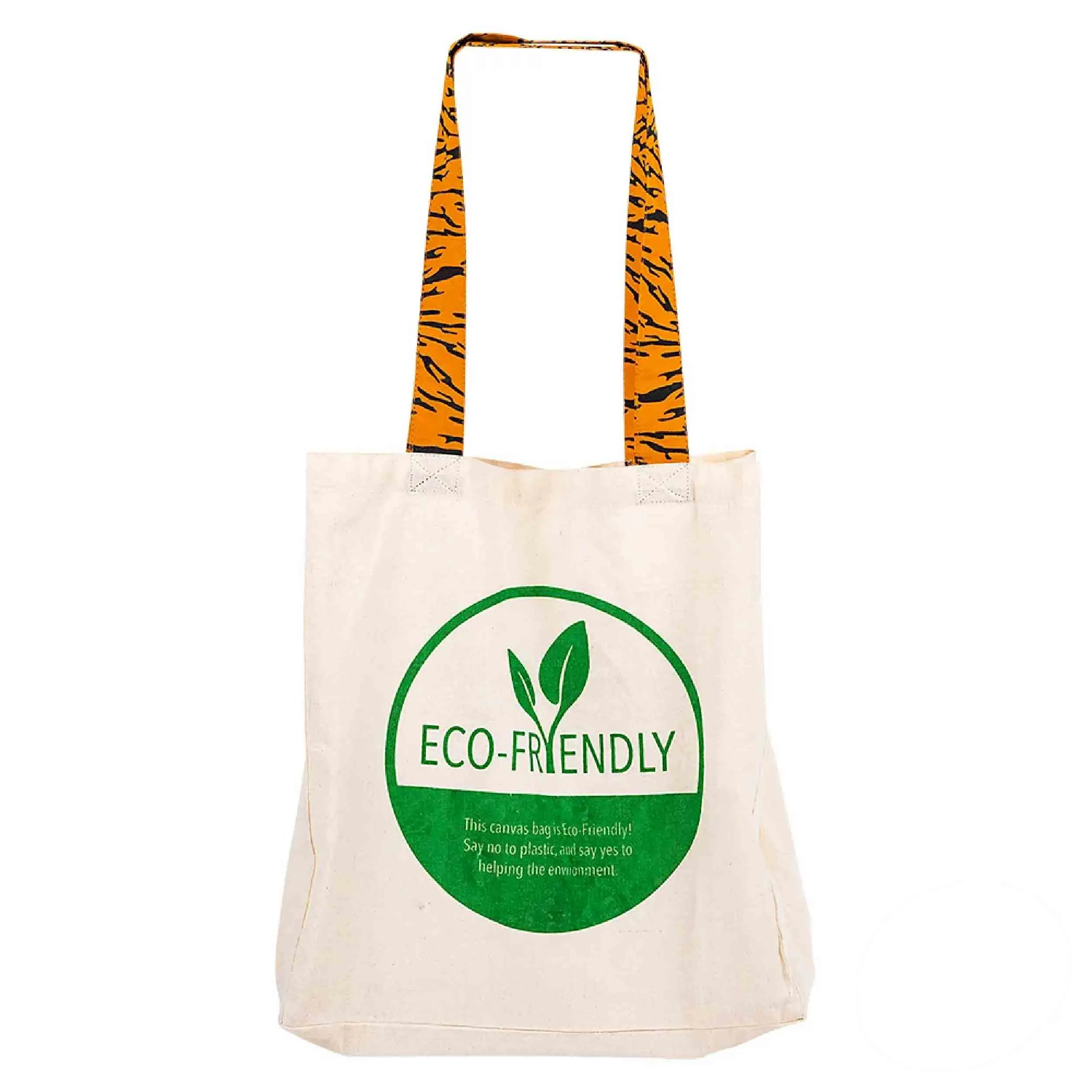 16" Tiger Tail Eco-Friendly Canvas Bag - Reusable Zoo Gift Shop Bag