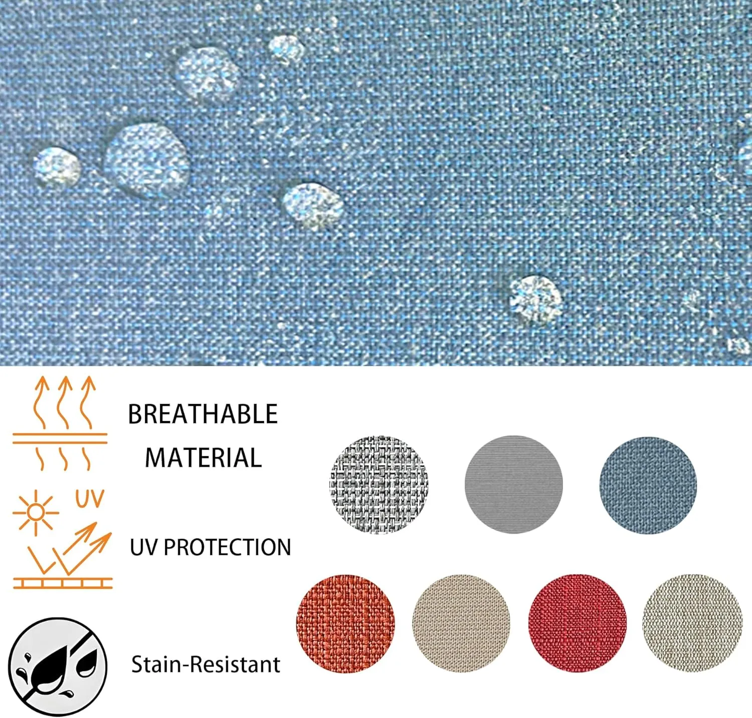22x24 inch Outdoor/Indoor Deep Seat Patio Cushion Set of 1 Resilient Foam Filling Water Repellent Stain-Resistant UV Resistant Weather Resistant Deep Seat Bottom Light Blue
