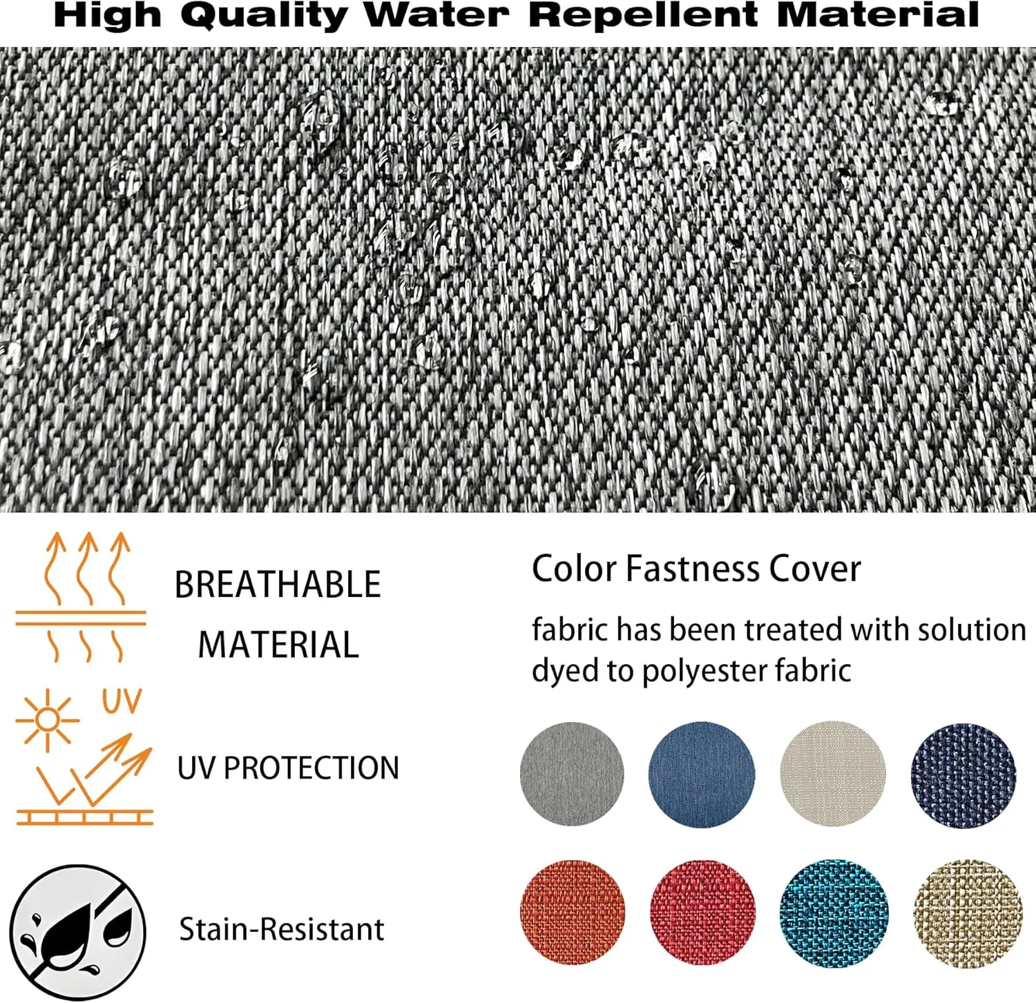 22x24 inch Outdoor/Indoor Deep Seat Patio Cushions Set of 2 Deep Seat Bottom Resilient Foam Filling with Zipper Stain-Resistant UV Resistant Weather Resistant Gray