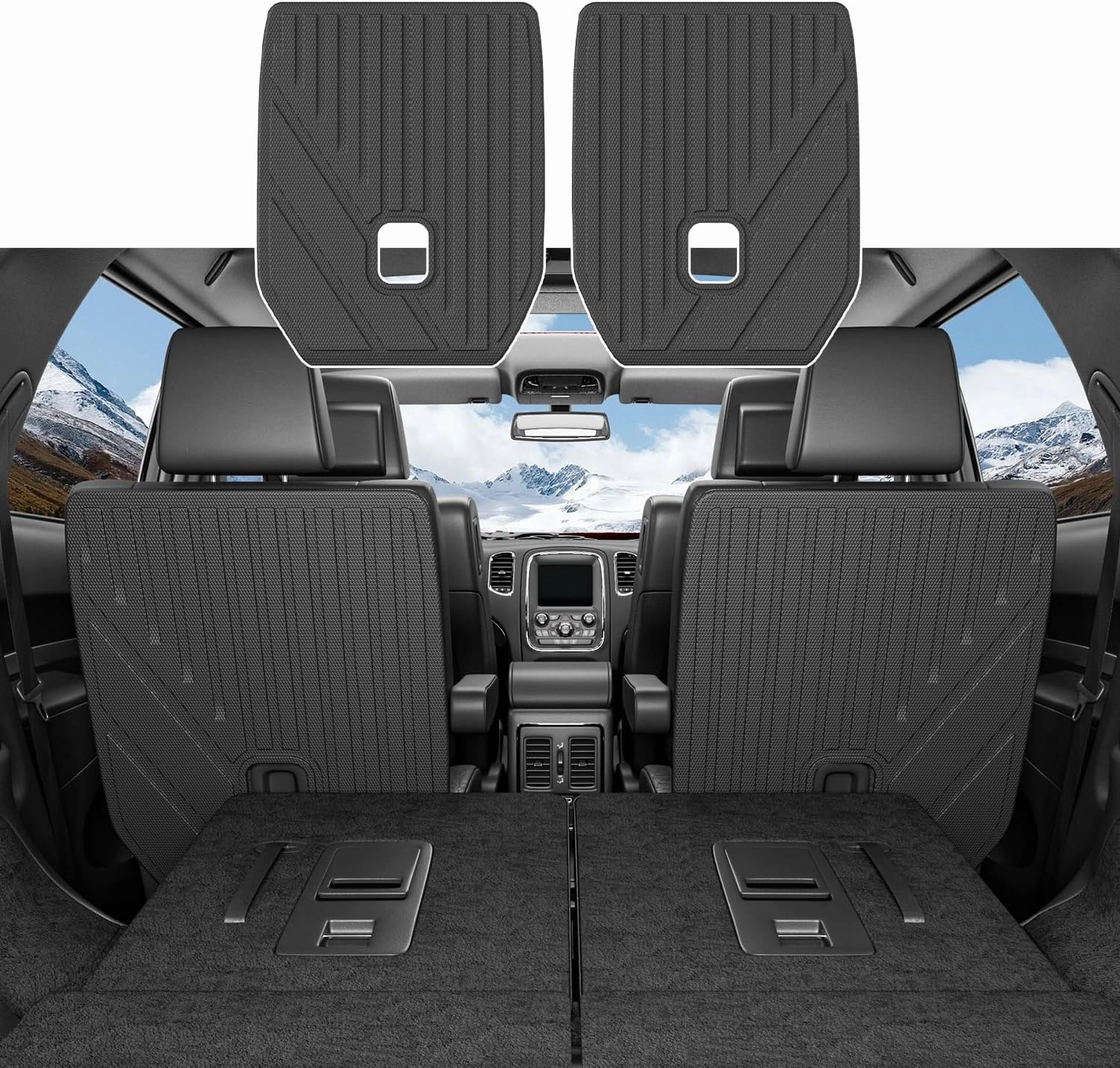 2nd Backrest Mat Compatible with 2016-2025 Dodge Durango Seat Back Protector 6 Seats Replacement for 2016-2025 Dodge Durango Accessories (6 Seats 2nd Row Backrest Mat)