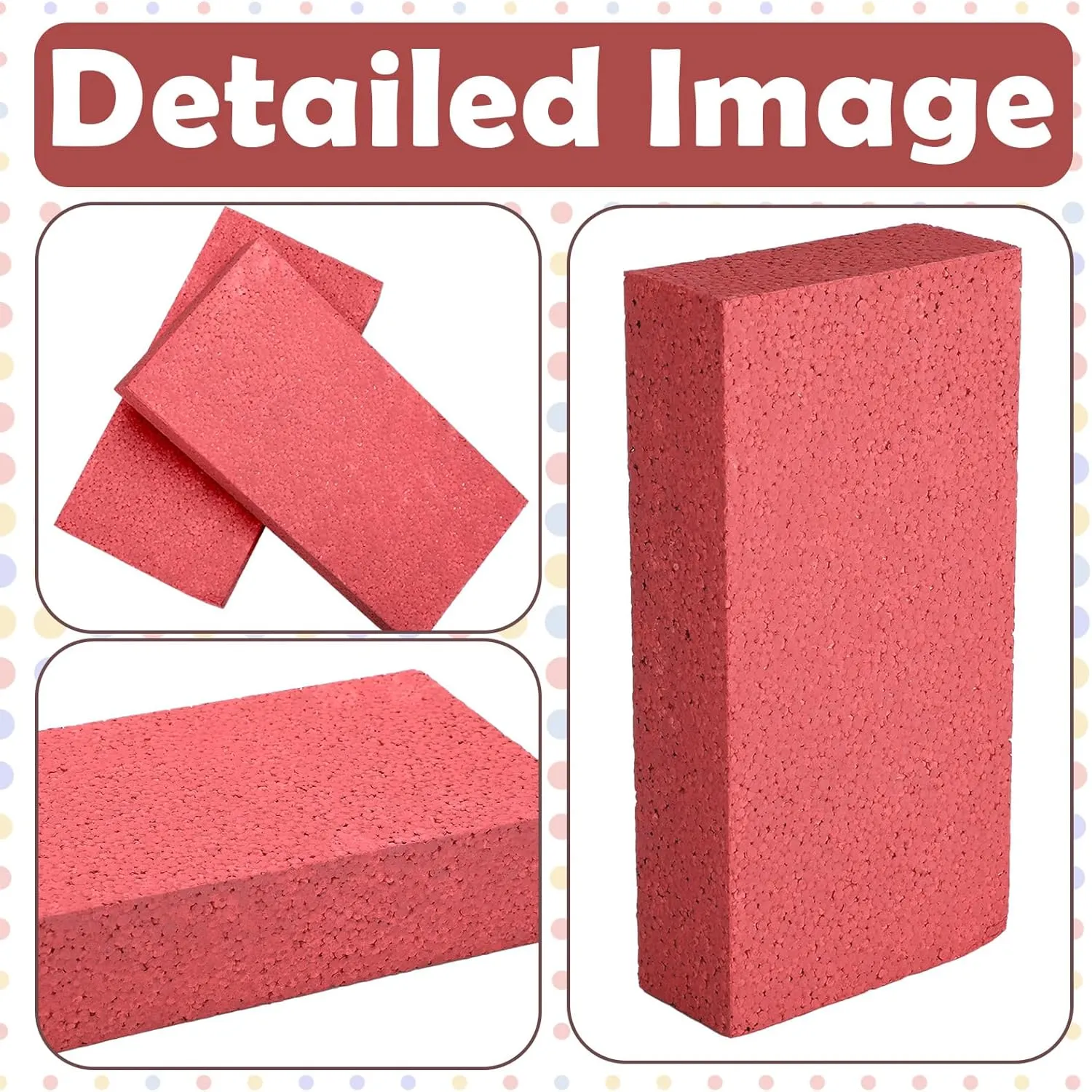 3 Pack Fake Bricks for Football Party Fake Thick Foam Foam Bricks to Throw at TV 9. 45" x 4. 72" x 1. 97" Building Blocks for Comedy Tricks Magicians Gimmick Halloween Christmas Props