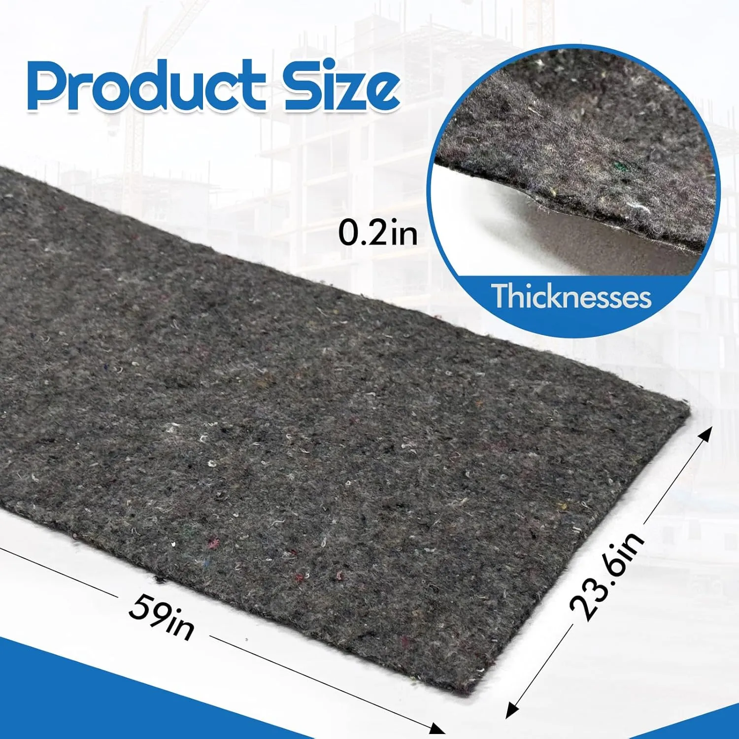 3 Pcs Dishwasher Insulation Blanket 23.6" x 59" x 0.2" Cotton Pipe Insulation Noise and Temp Insulating Blanket Pad for Pipe Dishwasher RV Water Tank Pet (23.6*59*0.2inch)