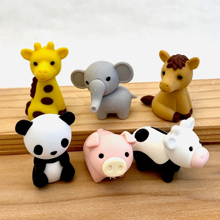 383451 IWAKO ZOO ERASER CARD-SINGLE