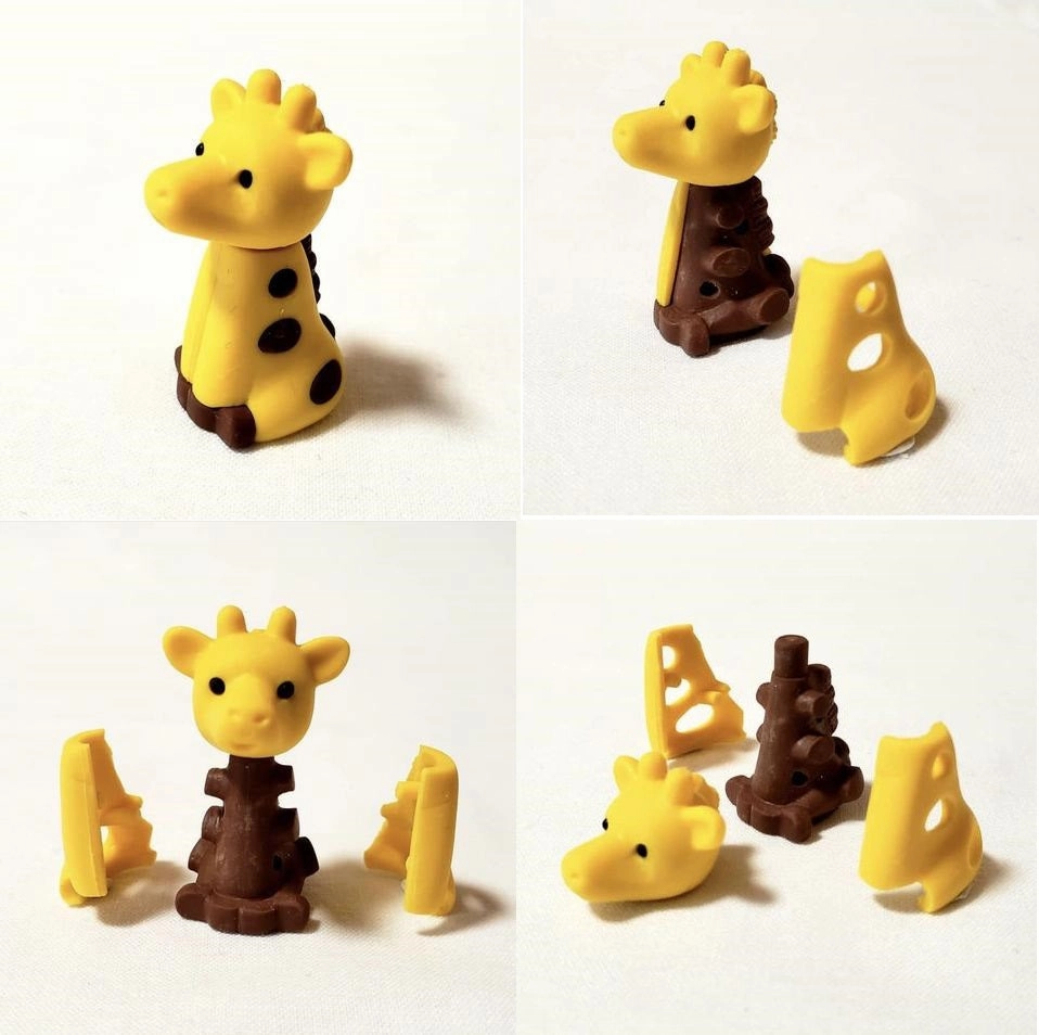 383451 IWAKO ZOO ERASER CARD-SINGLE