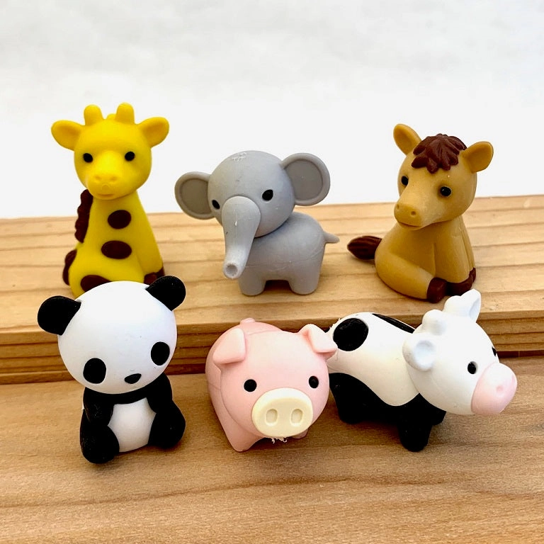 383451 IWAKO ZOO ERASER CARD-SINGLE