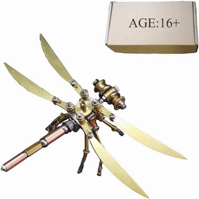 3D Insects Damselfly Metal Puzzle Craft Art Kits, 3D Metal Jigsaw Puzzle Toy, DIY Steampunk Metal Insect Assembly Model, Create Your Unique Ornament, Static Version - 3.14 x 4.72 x 1.37 Inchs -100 PCS