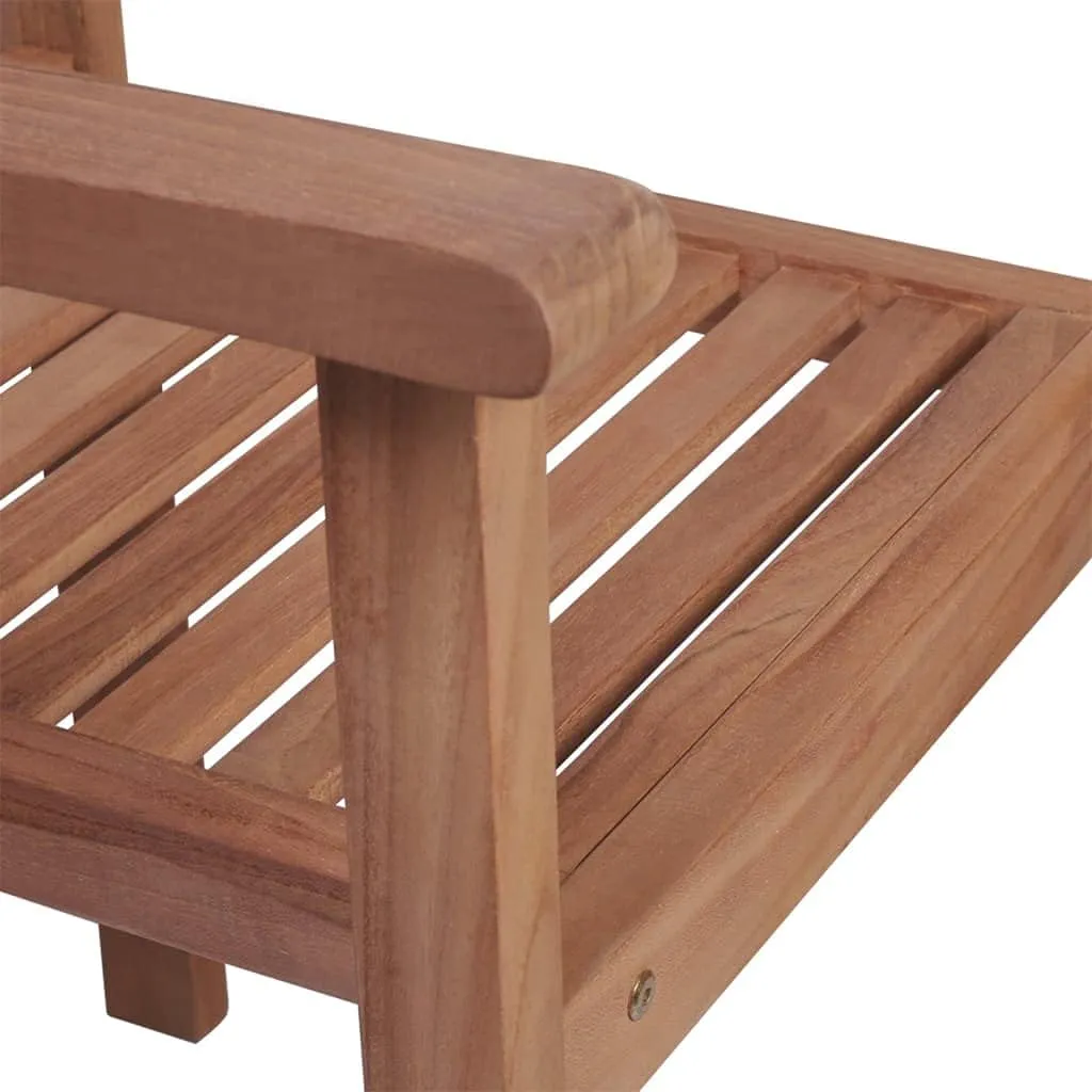 4-Piece Teak Wood Patio Chairs with Beige Cushions - Outdoor Stackable Furniture Set for Poolside Beach Backyard Dining and Lounge