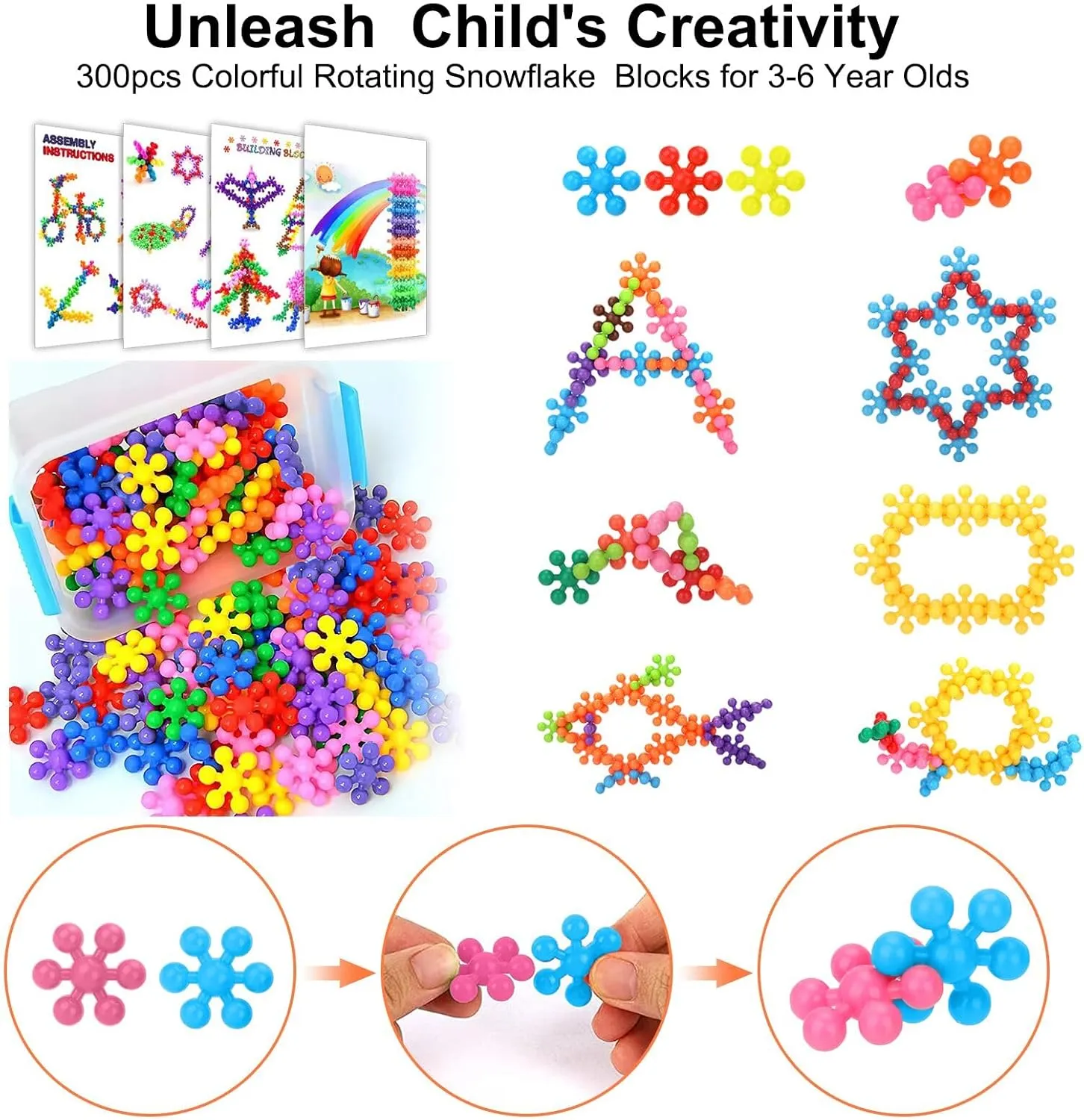 400 Pieces Building Blocks - Kids STEM Toys Educational Discs Toy Solid Plastic Building Toys for Preschoolers Kids Boys and Girls Aged 3  ，Round Soft and Safe Material (400PCS)