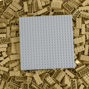 500 Piece Classic Building Bricks and 1 Gray Baseplate, 2x4 Bricks Bulk Creative Building Toys, Blocks Bulk for Kids Ages 6 , Sand