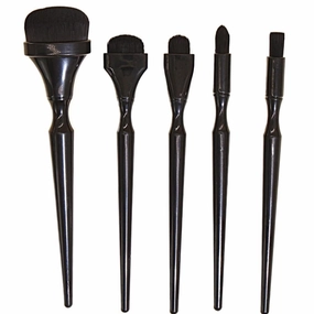 5 pieces of black makeup brush set full set of powder eye shadow brush beauty tools