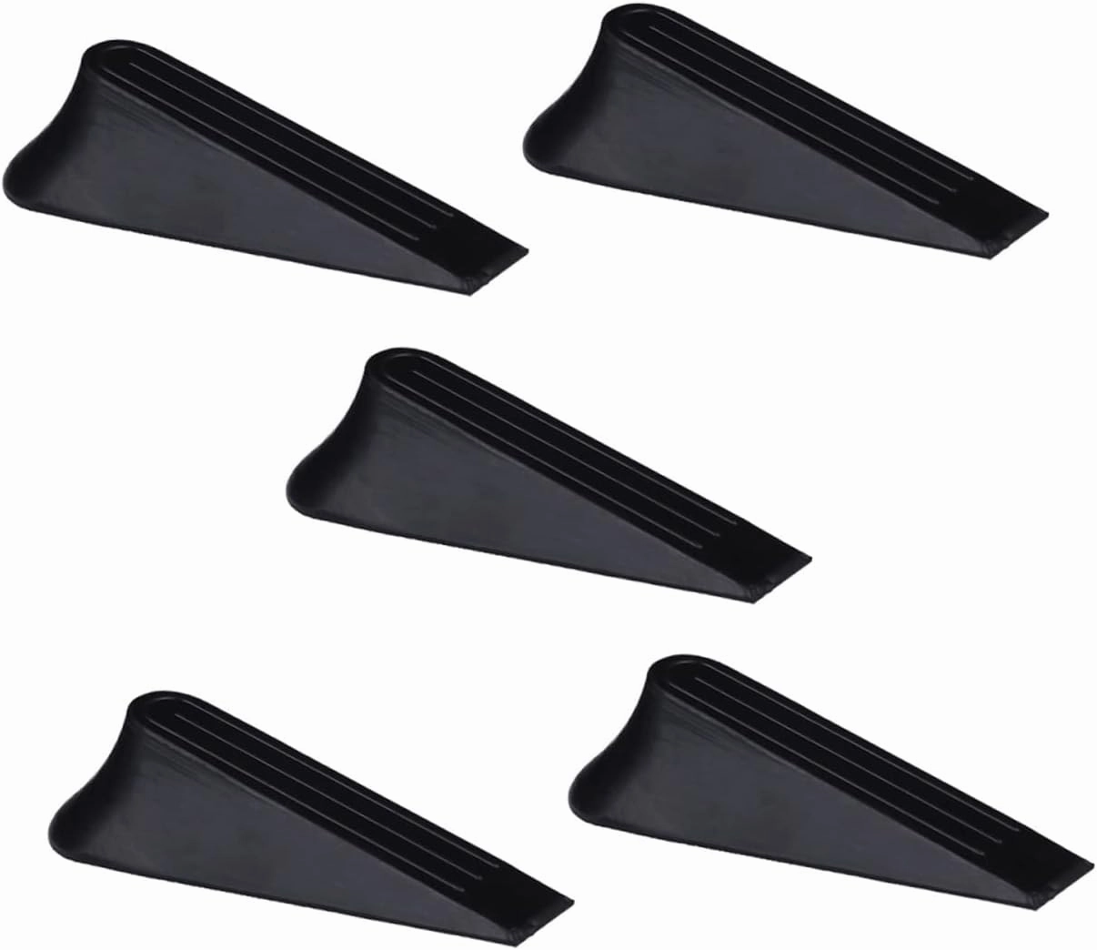 5Pcs Black Rubber Door Stop Wedges Non Slip Door Stoppers for Home Office Safe Door Wedge Protectors to Prevent Finger Injuries Practical Door Wedge Tool
