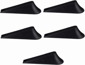 5Pcs Rubber Door Stop Wedges Non Slip Black Door Stoppers for Home Office Use Floor Door Wedge Stoppers for Safety Secure Locking