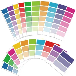 600 Pcs Paint Chip Supply Strips for Kids 10 Gradient Colors Classroom Craft Strips for Arts Math Games Learning Projects Educational Activities, 2 Sizes