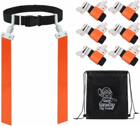 6 Player Pop Flag Football Set-Complete w/Flags, Belts and carry Backpack