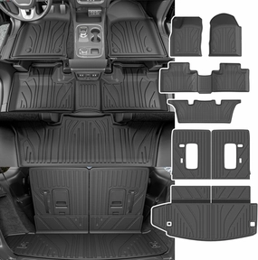 6 Seats Floor Mat Compatible with 2016-2025 Dodge Durango Cargo Mat 3rd Backrest Mat Replacement for 2016-2025 Dodge Durango Accessories (Trunk Mat 3rd Backrest Mat 6 Seats Floor Mat)