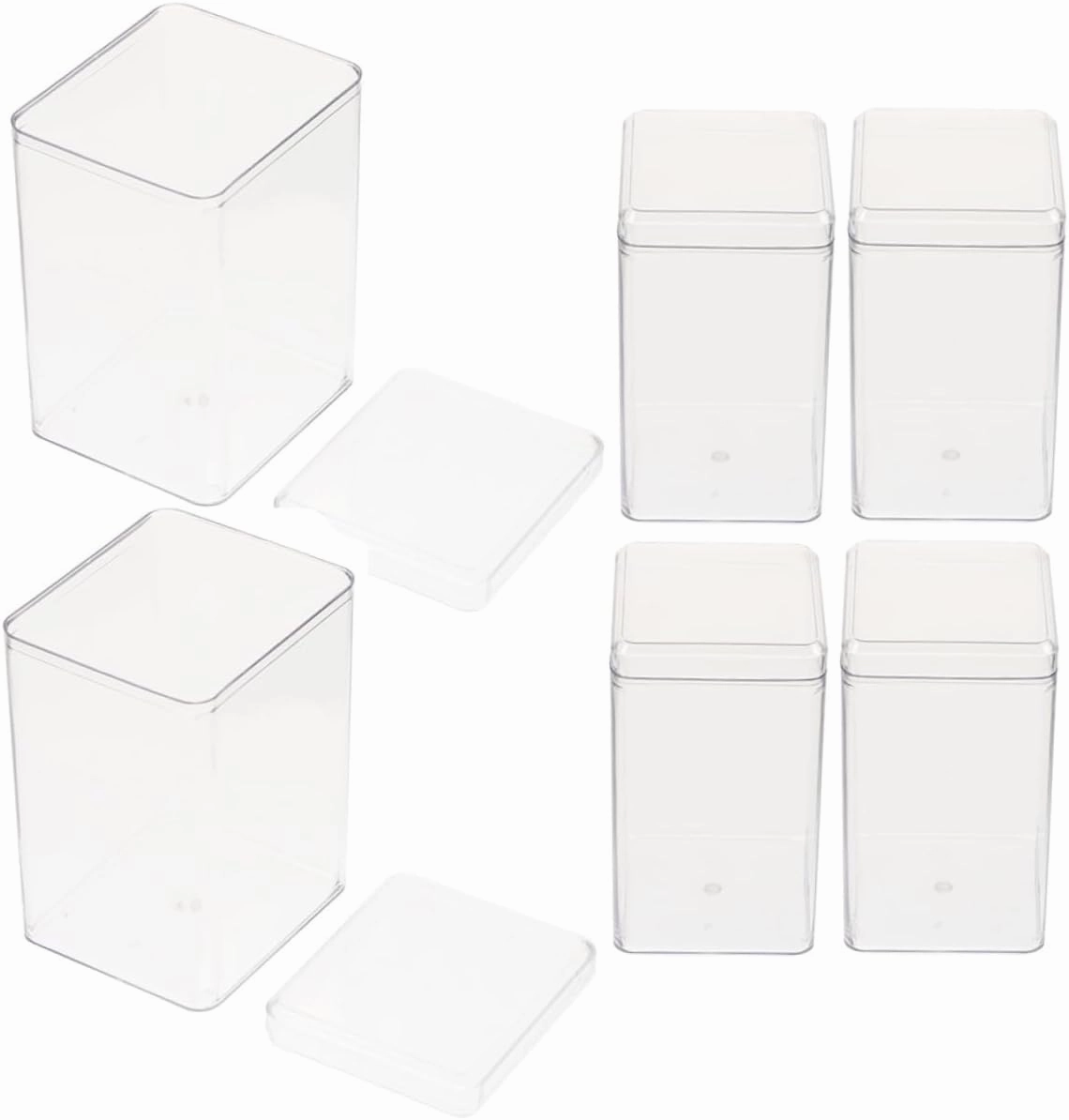 6pcs Cartoon Figure Display Box for Collectibles Model Storage Organizer Handicrafts Case and Stylish Shelf for Toys and Figurines