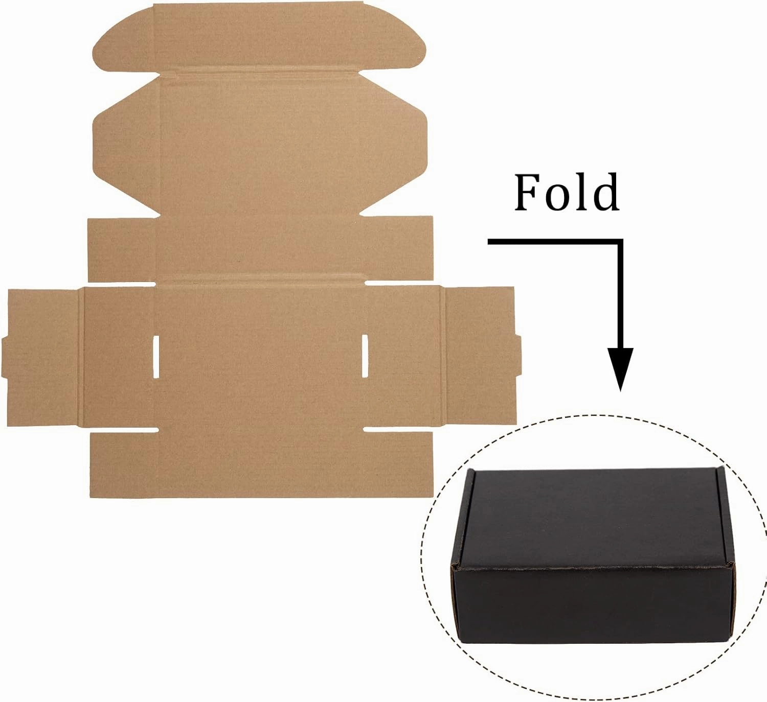 6x4x2 Inches Shipping Boxes Pack of 25, Packaging Corrugated Cardboard Mailer Boxes for Small Bussiness, Black