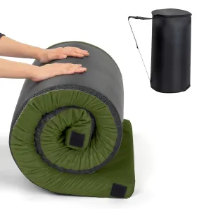 75" D x 25" W x 2.5" H Portable Sleeping Pad for Adult,Roll Up Floor Mattress, Foldable Backpacking Travel Bed for Hiking,Guest Bed