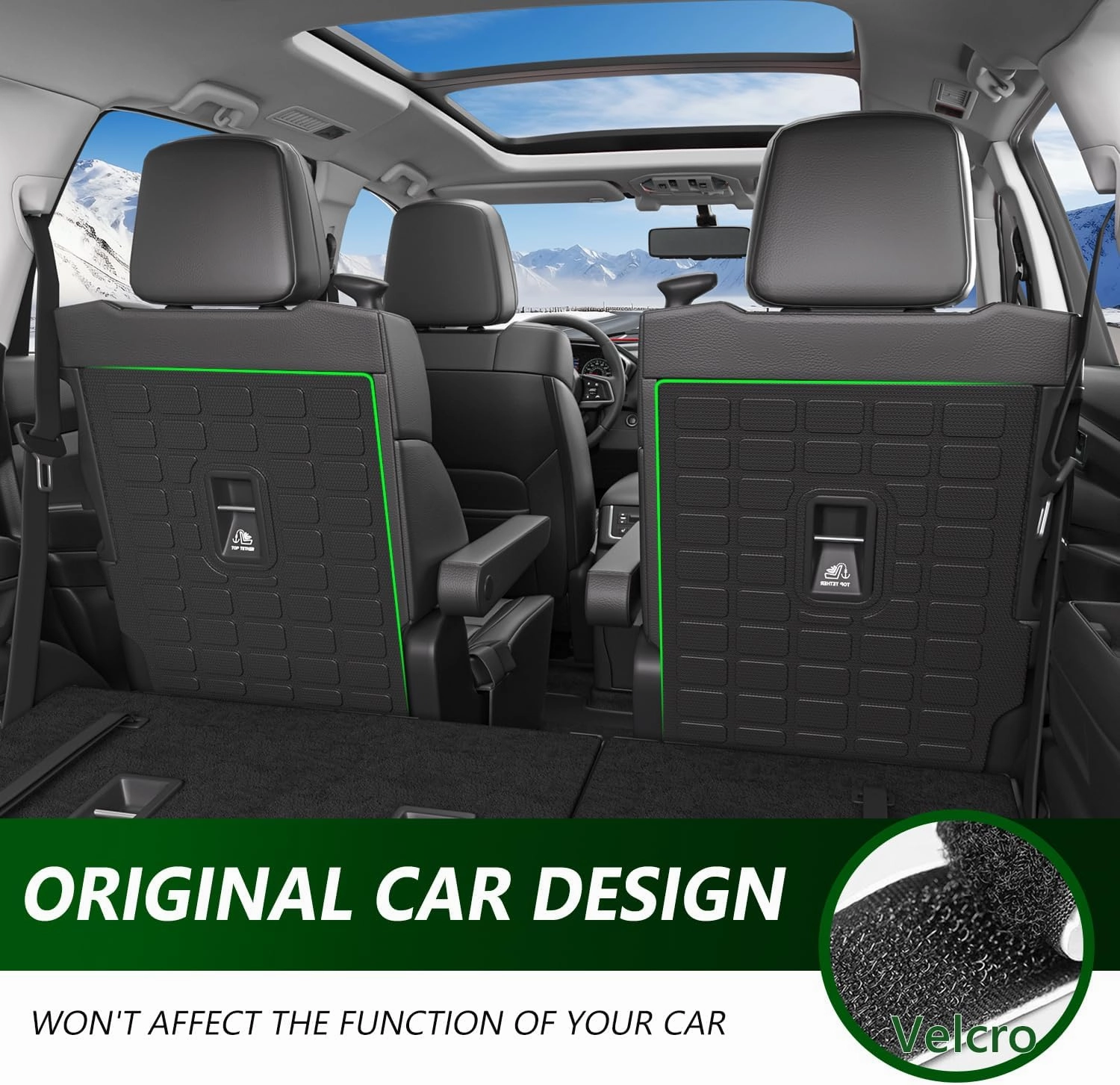 7 Seats Cargo Mat Compatible with 2019-2024 Subaru Ascent 2nd Backrest Cargo Liner Trunk Mat Trunk Liner Replacement for 2019-2024 Subaru Ascent Accessories