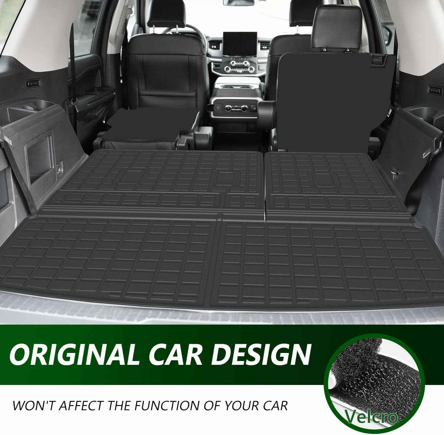 7 Seats Floor Mat Compatible with 2018-2025 Ford Expedition Cargo Mat 3rd Backrest Mat Replacement for 2018-2025 Ford Expedition Accessories(7 Seats Floor Mat Trunk Mat Backrest Mat)