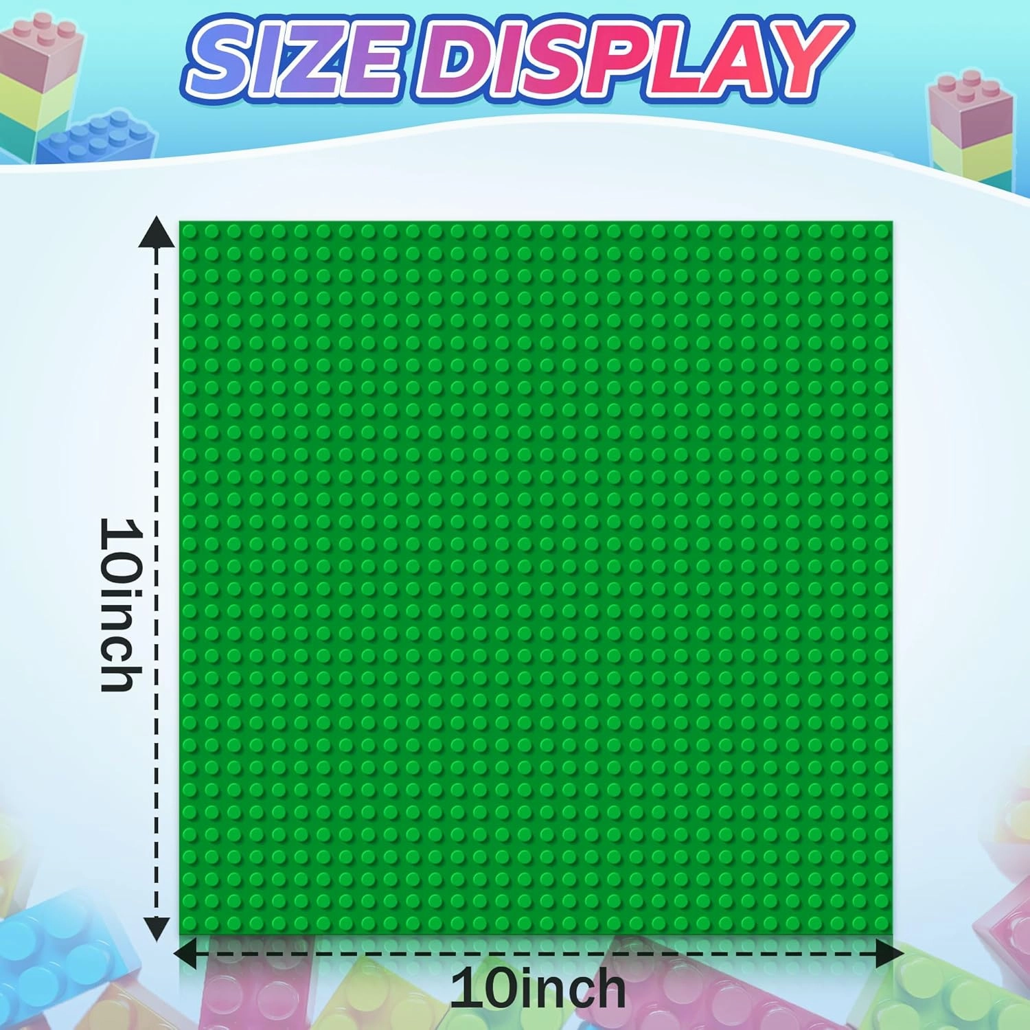 8 Pack Classic Baseplates Building Board for Building Bricks, Compatible with Major Brand, Platforms Base Building Sheet for Table Build on Mat Building Accessories for Kids Teens Adults, 10" x 10"