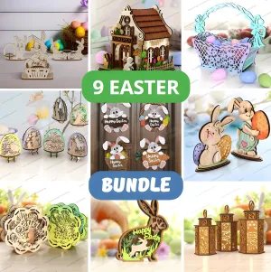 9 Easter Bundle laser cut svg file