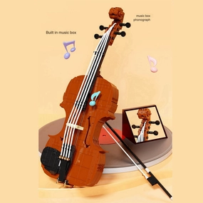 90025 Creative Expert Ideas Artist Violin Collection Classic Musical Instrument Model Building Blocks Bricks Boys Toys Gifts