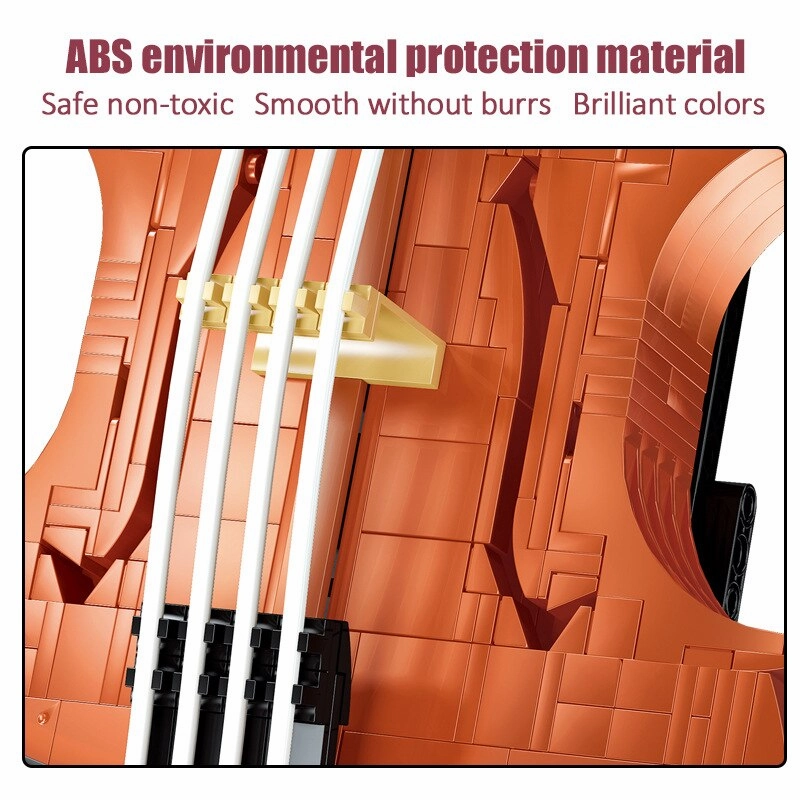 90025 Creative Expert Ideas Artist Violin Collection Classic Musical Instrument Model Building Blocks Bricks Boys Toys Gifts