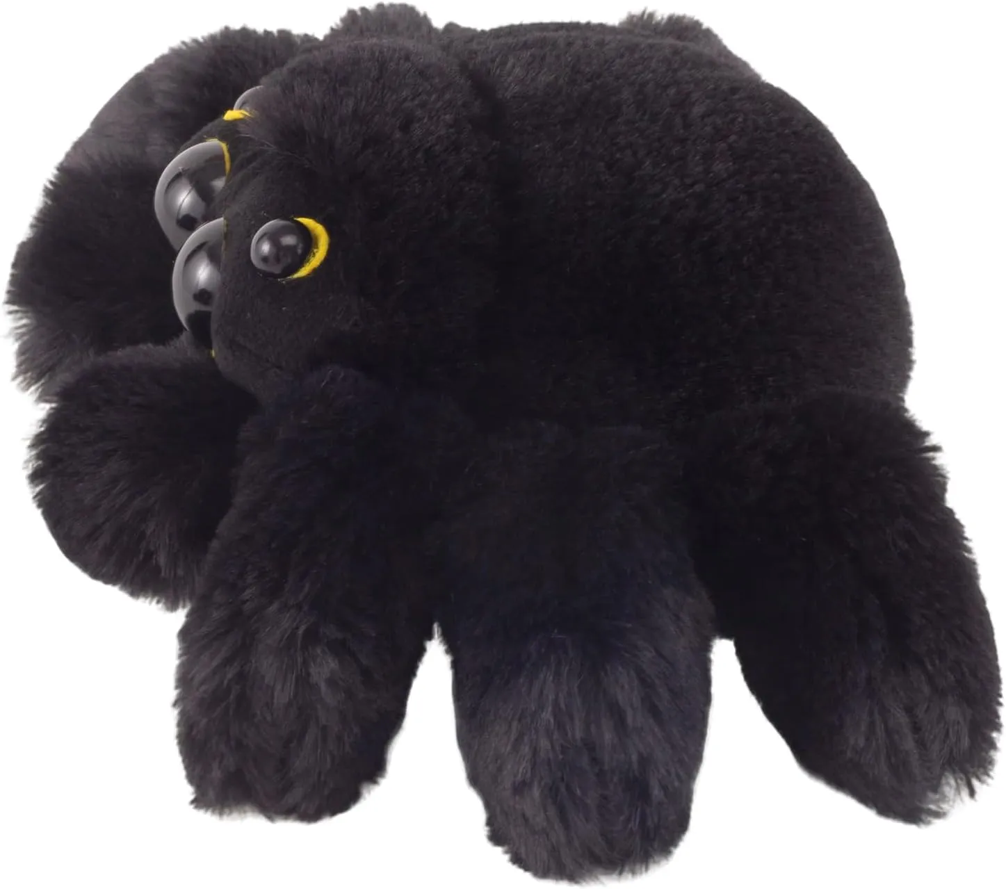 9.8 Inch Cute Spider Plush Toy - Soft Halloween Stuffed Animal, Valentine's Gift, Birthday Present for Kids & Adults (Black Yellow)