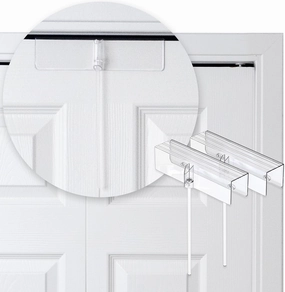 (2- Pack) - Safety Innovations Bi-fold Door Lock - Closet Protection Child and Pet Proof Bi-fold Door Lock - Tool-Free Installation - Unbreakable Clear Polycarbonate - for 1 3/8" Thick Wood Doors